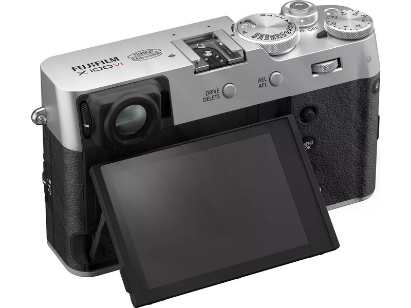 Fujifilm Fotokamera X100VI Silber Kompakte Digitalkamera mit anspruchsvollem Design und intuitiver Bedienbarkeit