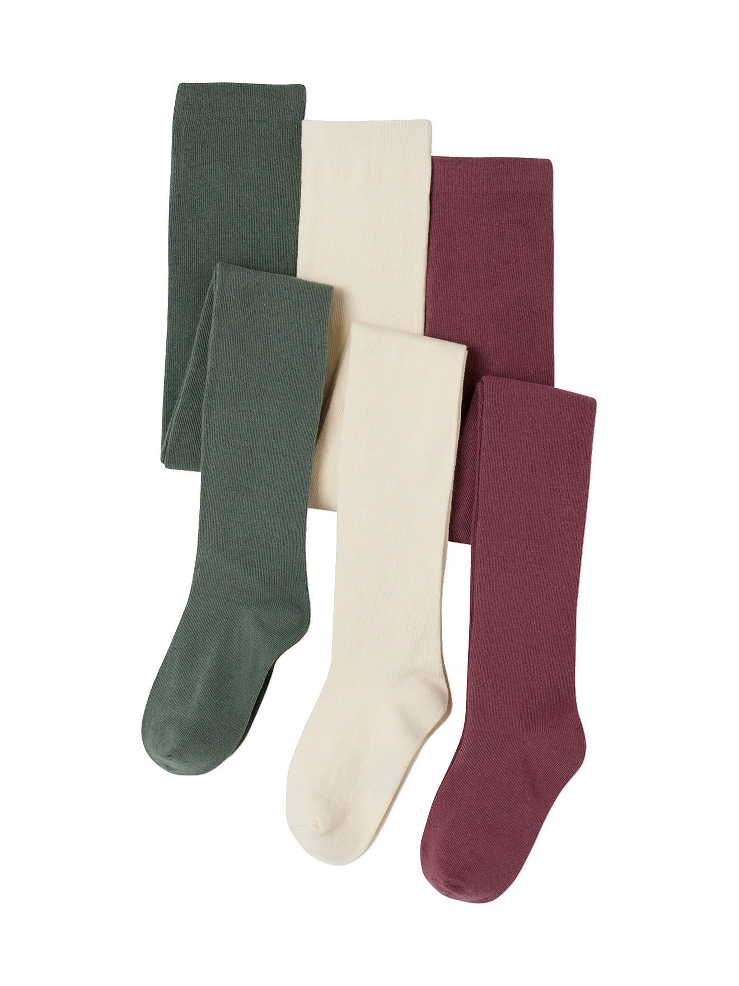 Vertbaudet 3er-Pack Mädchen Strumpfhosen BASIC wollweiß