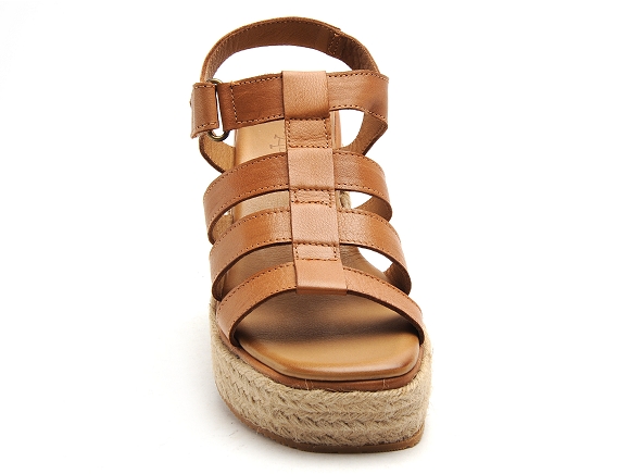 Coco abricot nu pieds talons femme millas marron