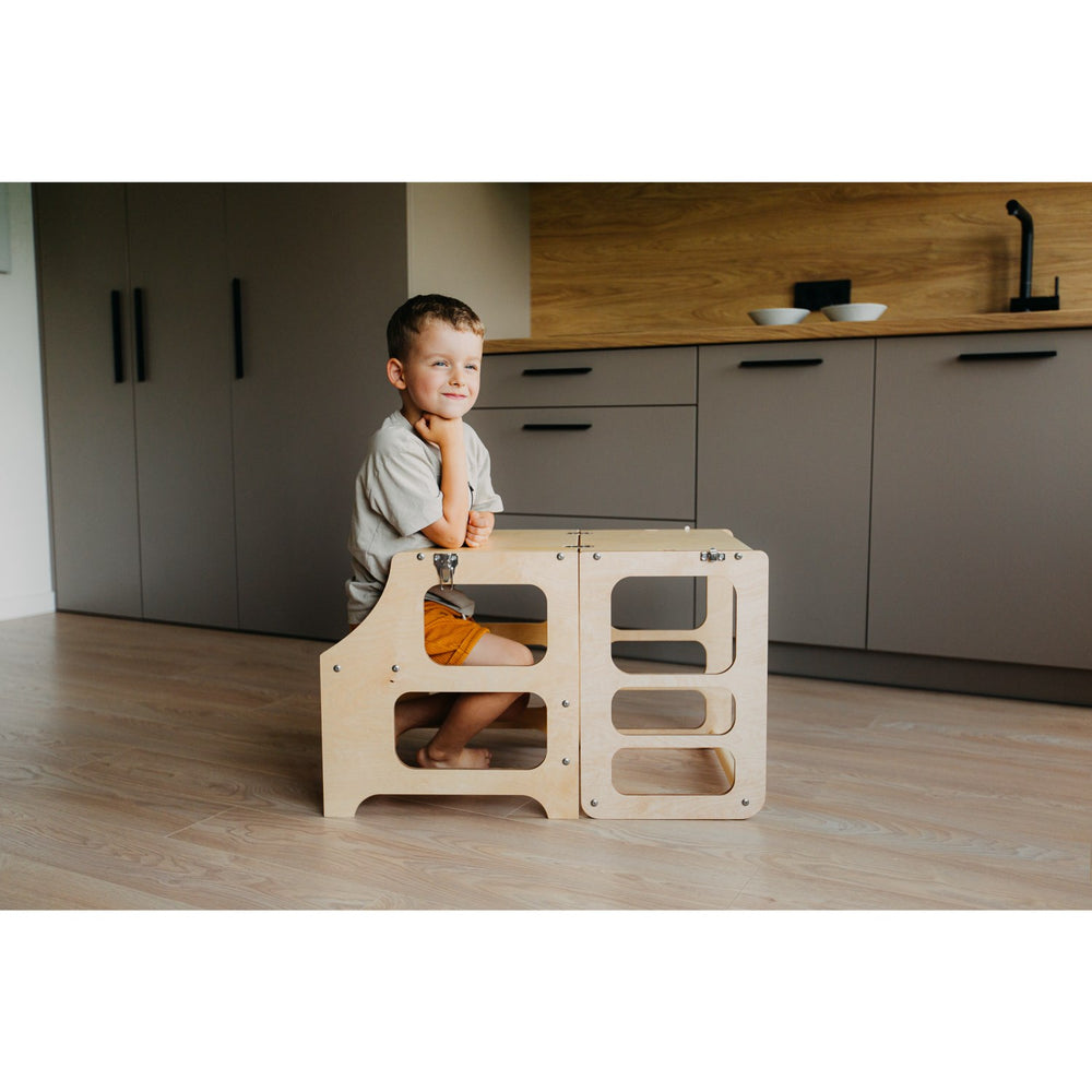 Køb Duck Woodworks Foldbart Læringstårn Natural