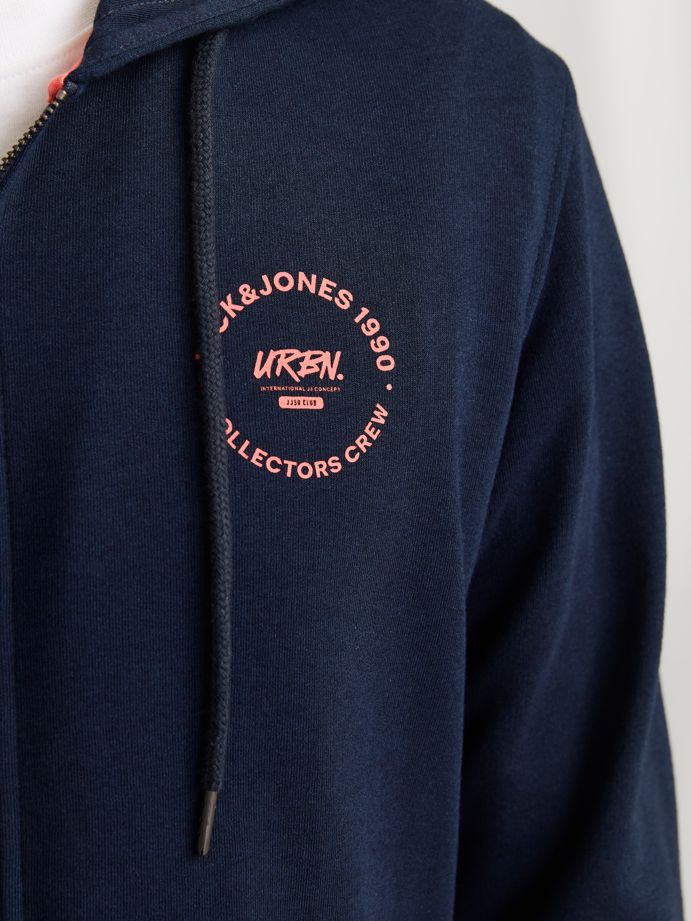 Jack & Jones Kapuzensweatjacke »JJSIMON  Hoodie mit Reissverschluss und hohem Baumwollanteil«, bedruckt, modisch, regular fit, Baumwollmischung, Kapuze
