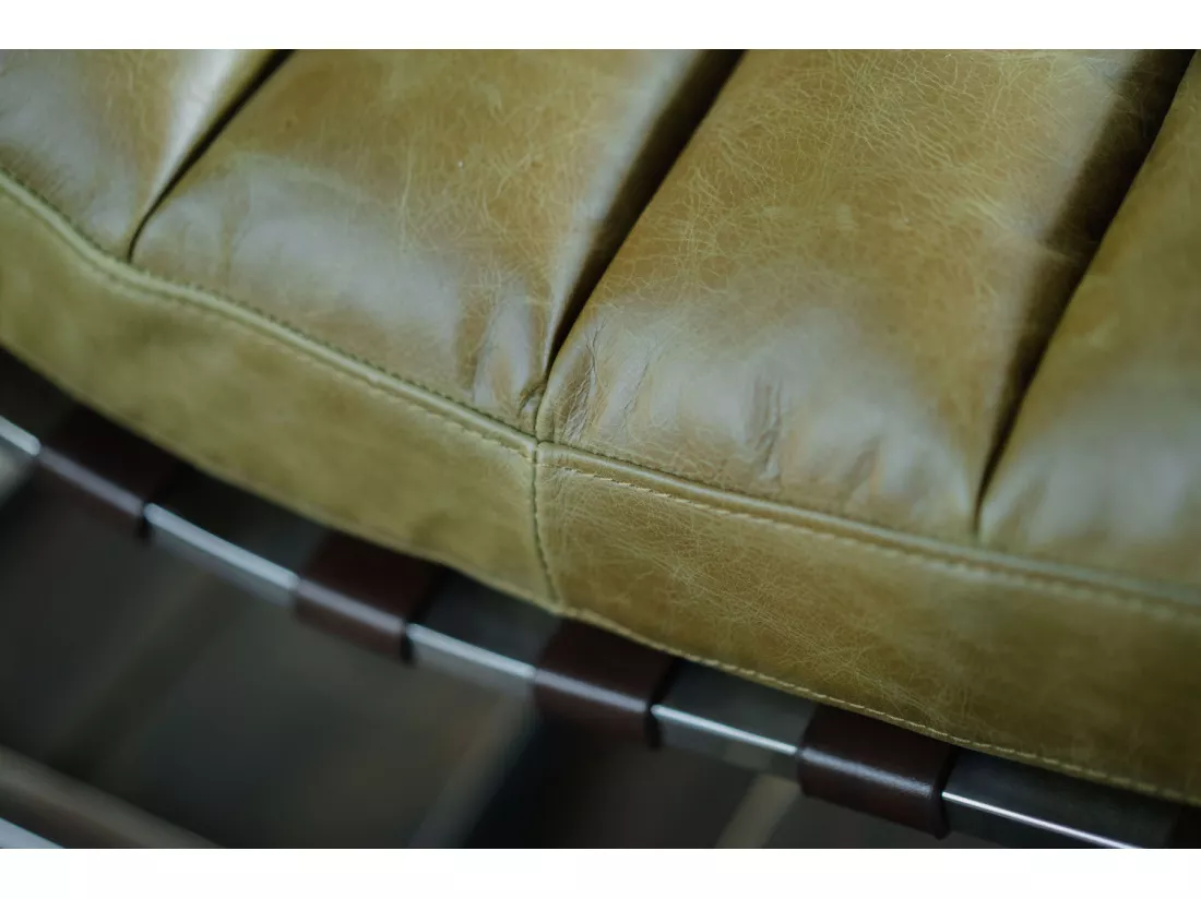 Fauteuil - Vert cuir - SIRY