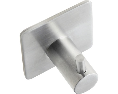 Zelfklevende haken, roestvrij staal, matte afwerking, 4-pack met 3M plakband