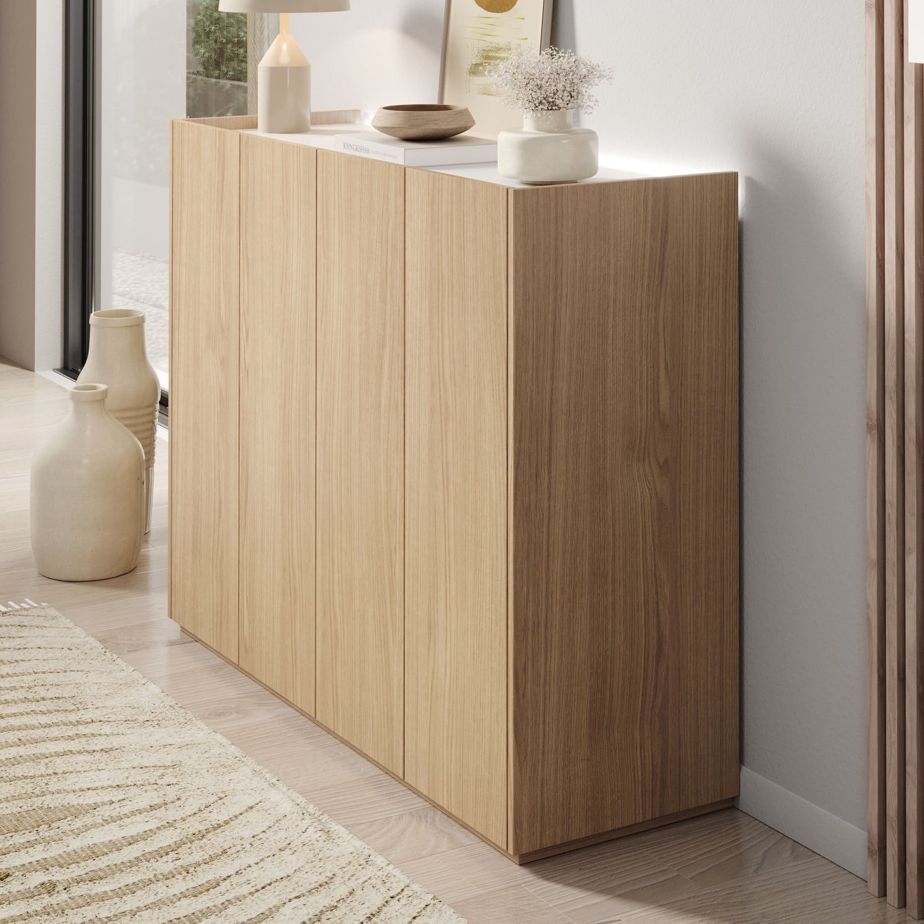 Encore - Schoenenkast met 6 vakken - Eiken - 126x40x95 cm