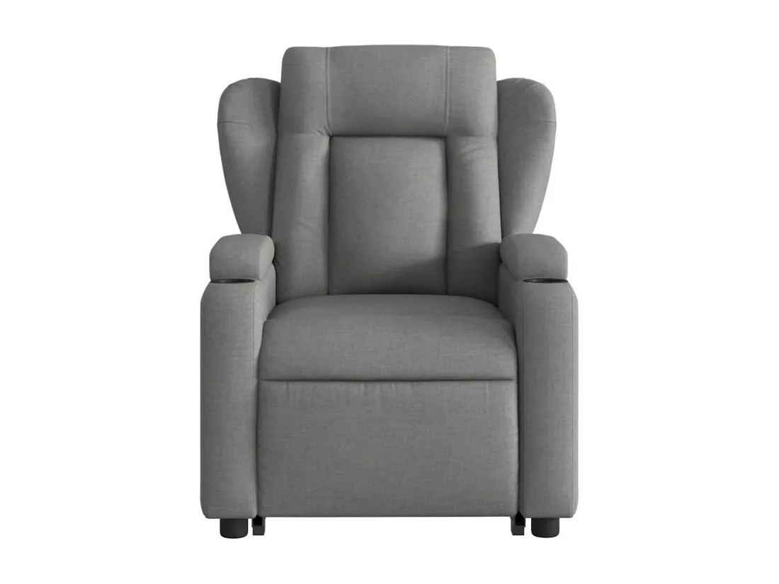 Fauteuil massant inclinable Gris foncé Tissu