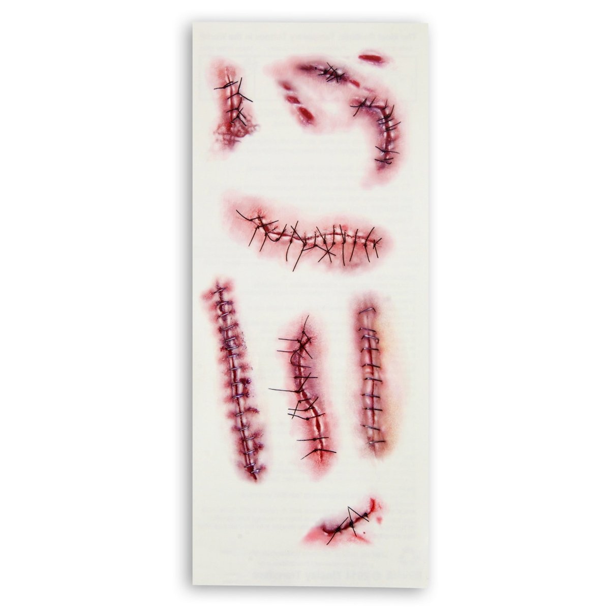 Halloween Nep Tattoos Rood Nietjes En Hechtingen