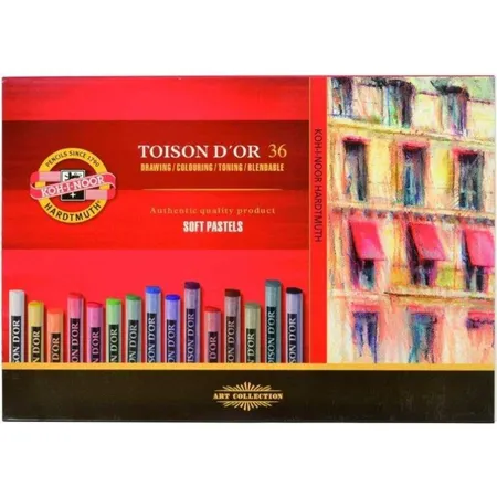 Koh-I-Noor Pastellkreide runde weiche Künstler- Softpastelle, im 36er Pack