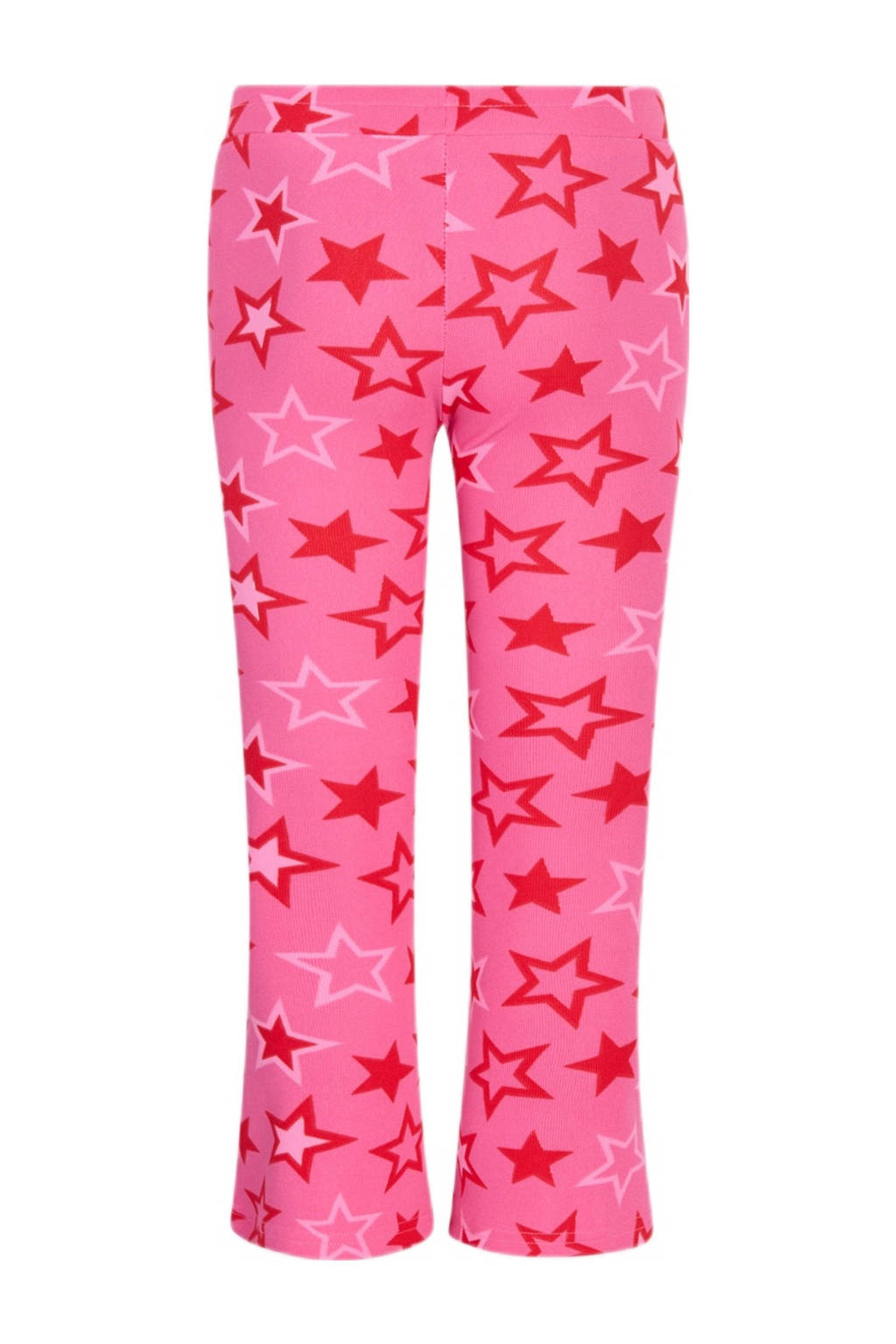 Shoeby high waist flared broek met all over print roze