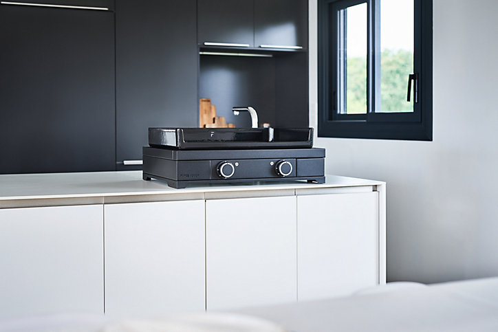 Plancha Modern Electrique 3200W 60 Acier Noir