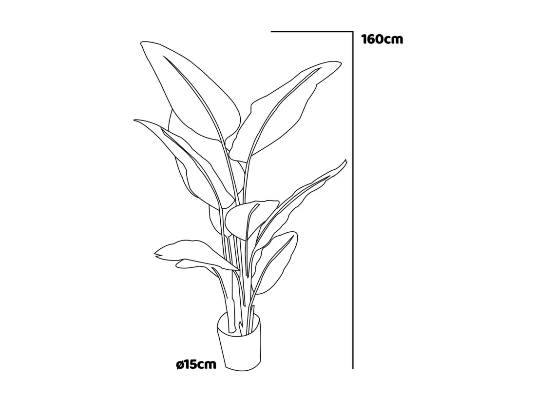 Traveller Banana - Plante artificielle en pot H160 cm