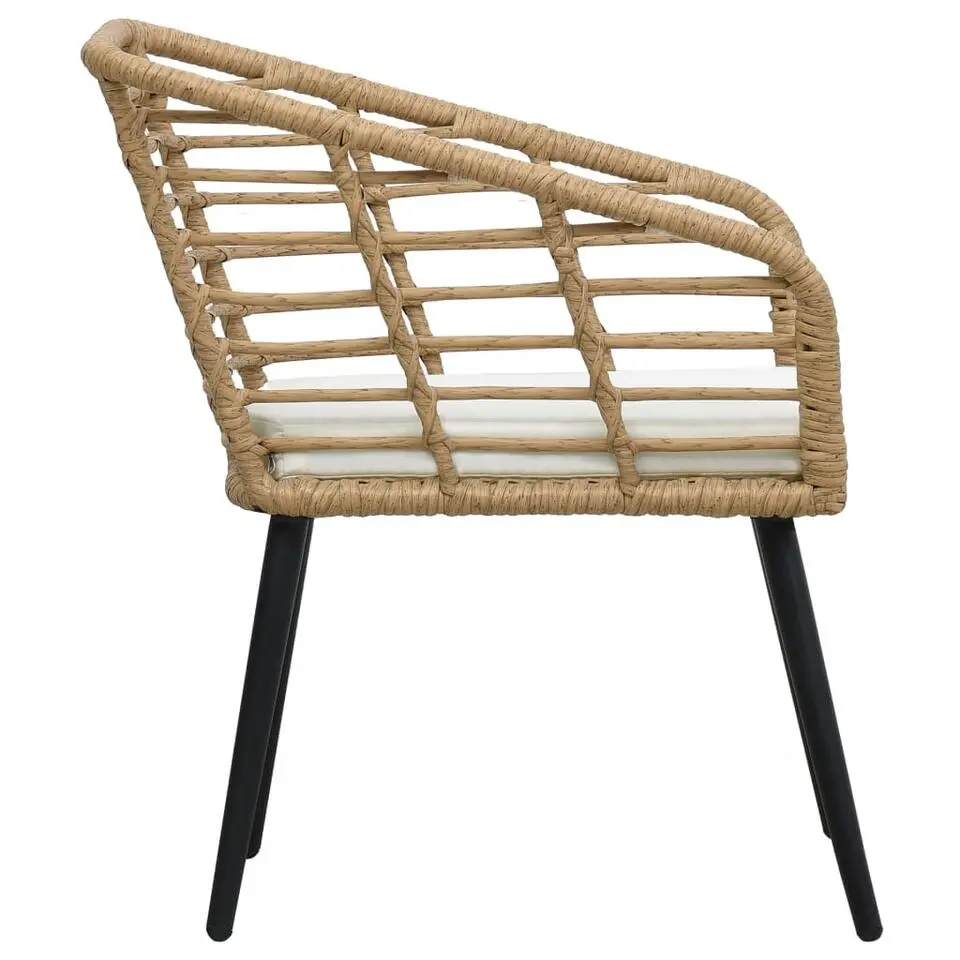 vidaXL - Tuinstoel - Bruin - Poly rattan - 2 stuks
