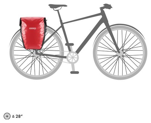 Paire de Sacoches de Porte-Bagages Ortlieb Back-Roller City 40L (2x20L) Rouge Noir