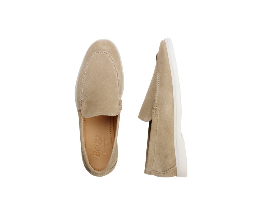 Mocassin homme Velours Beige - MANASOTA II