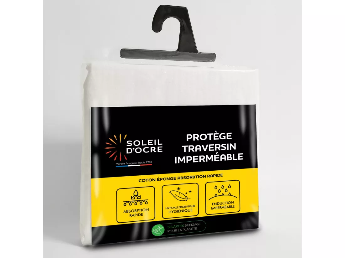 Taie protège traversin 45x145 cm EPONGE imperméable