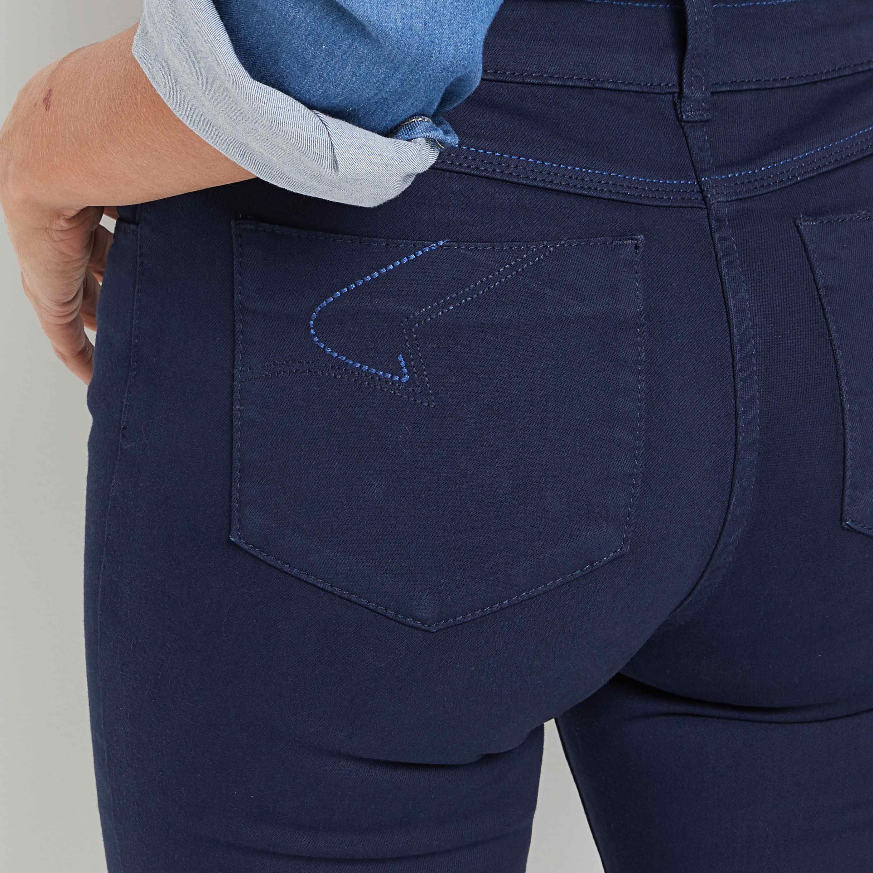 Jean slim taille haute BOSTON femme - MARINE