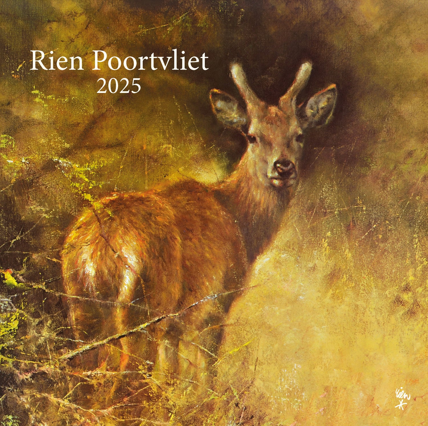 Plenty Gifts kalender Rien Poortvliet natuur 30 x 30 x 0,5 cm