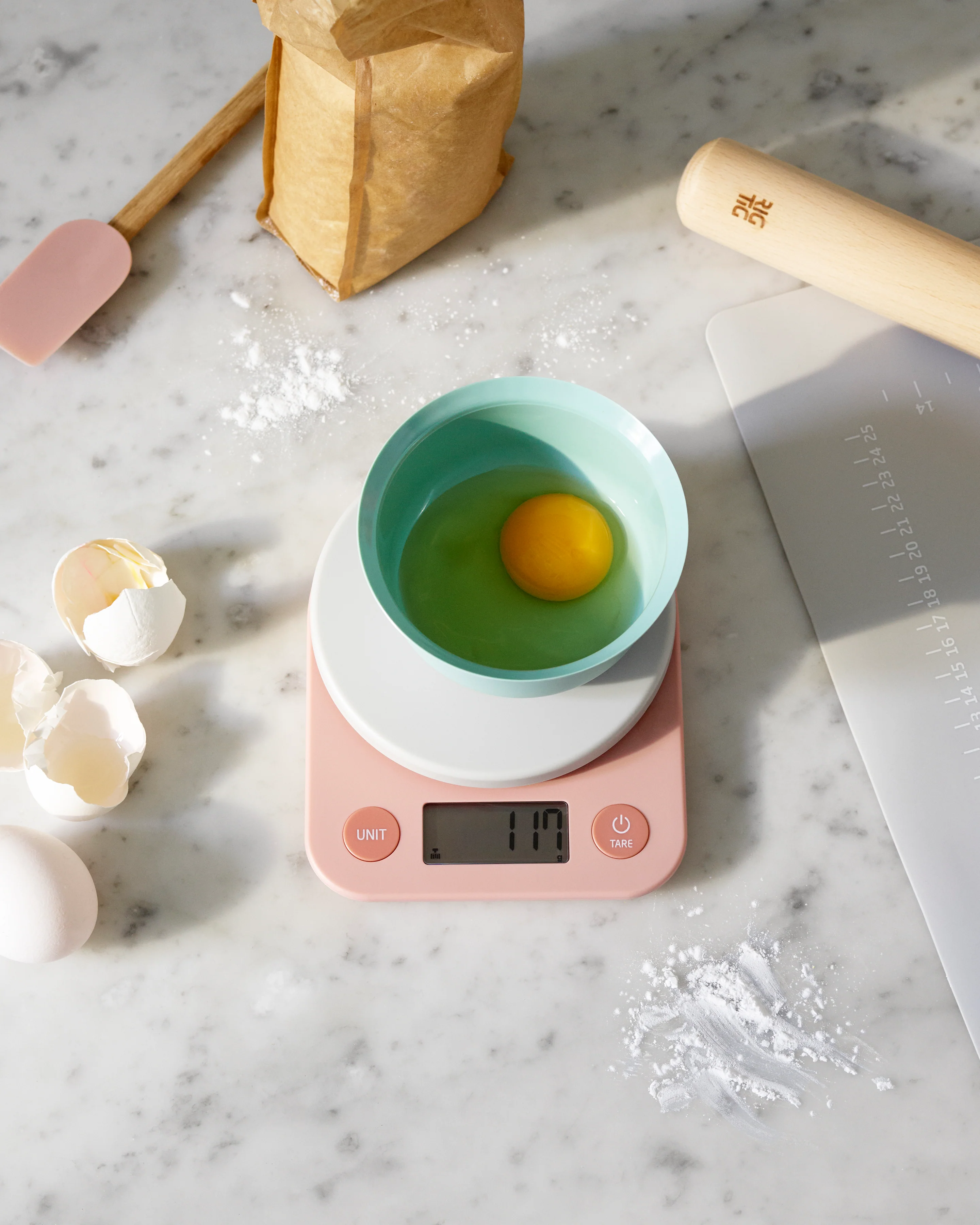 RIG-TIG  FOODIE køkkenvægt - rosa