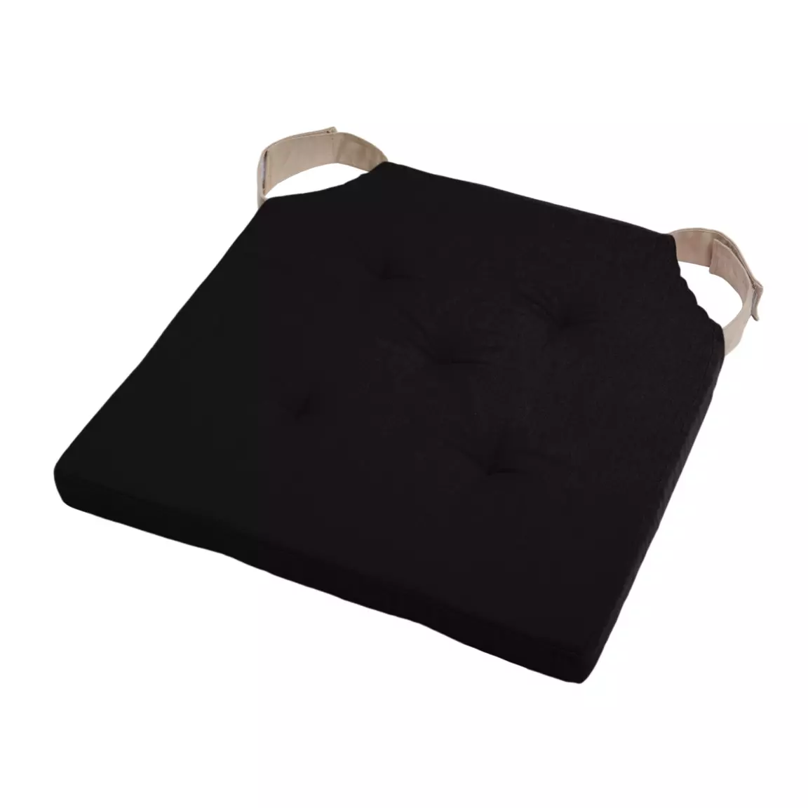 Galette de chaise carrée scratch (40 x 40 cm) Duo Noire
