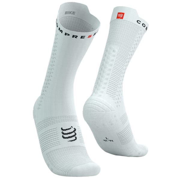 Chaussette vélo COMPRESSPORT PRO RACING SOCKS V4.0 BIKE WHITE/BLACK