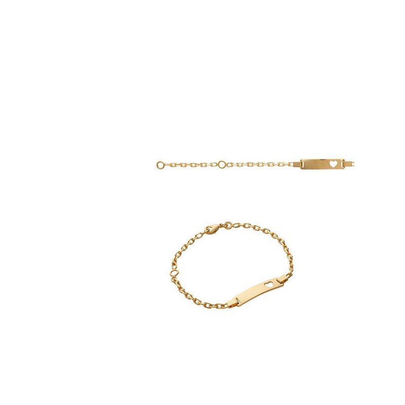 Gourmette Enfant - Plaqué Or - Longueur : 16 cm