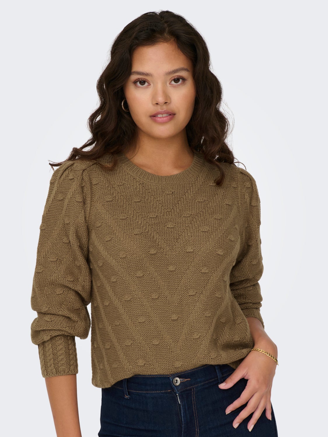 JDYSELMA Strickpullover Toasted Coconut