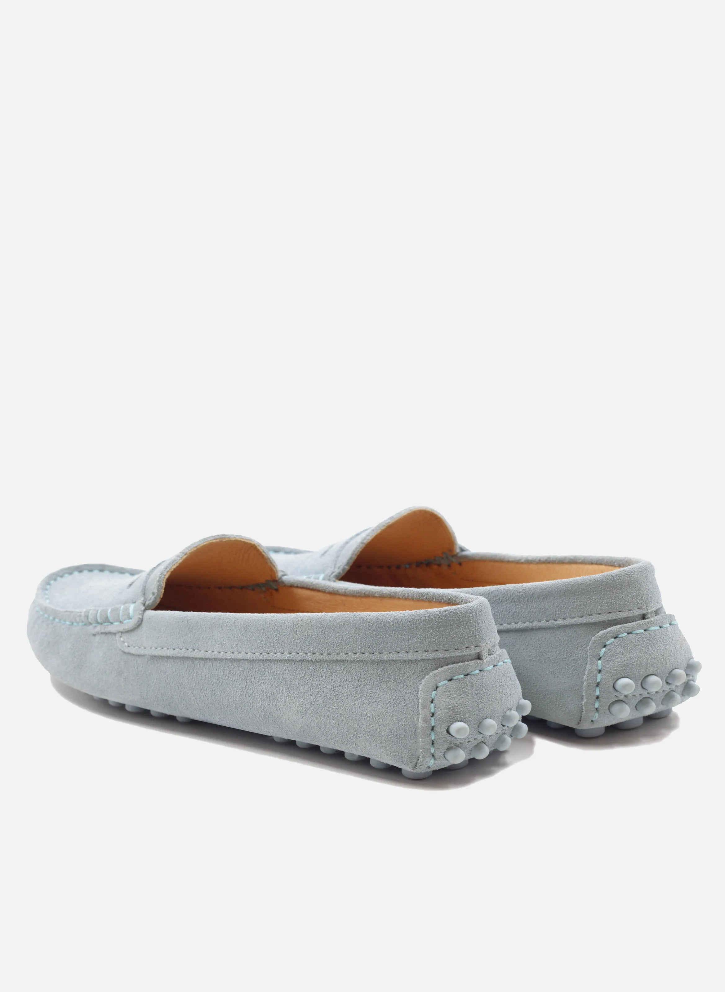 Mocassins femme cuir daim | Bleu