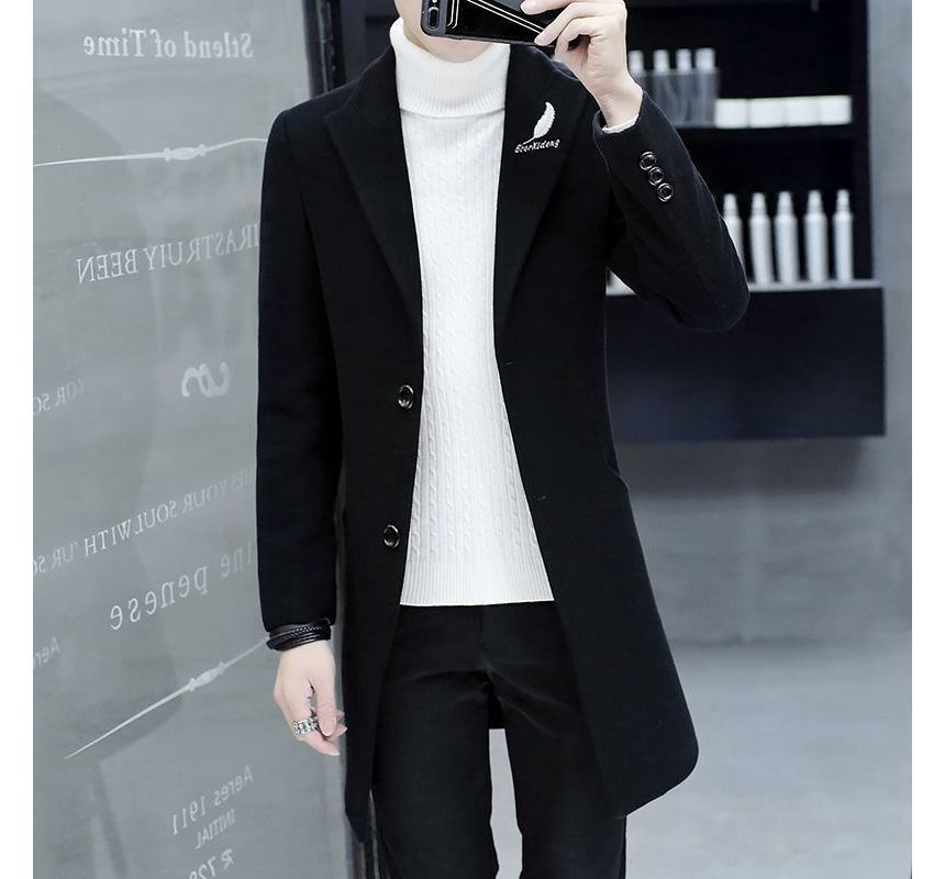 YIKES - Slim Fit lange jas met knoopjes