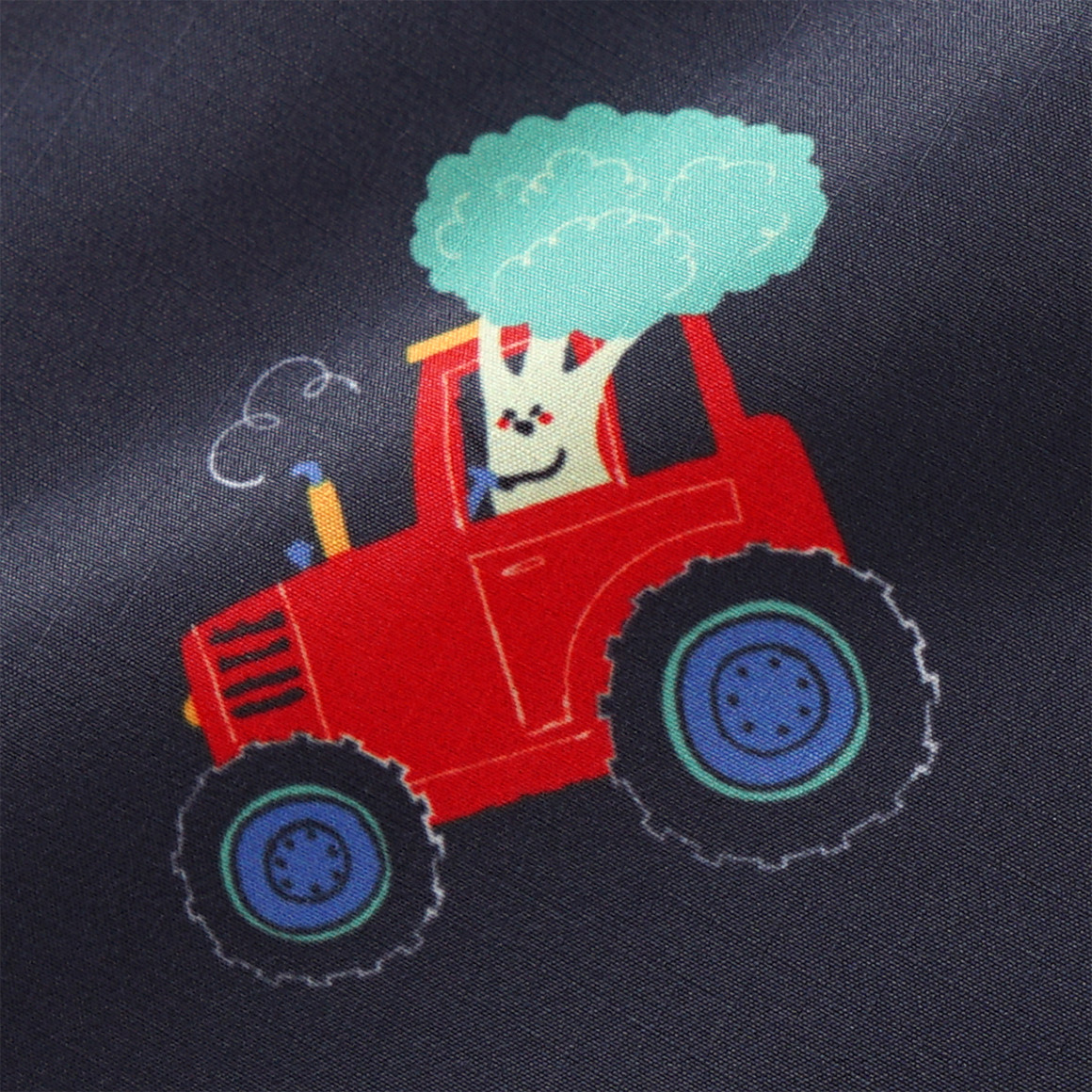 Topomini Baby Regenoverall mit Bauernhof-Allover dunkelblau