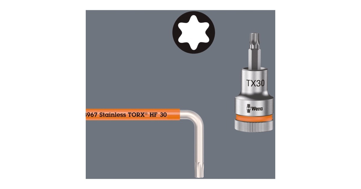 WeraInbussleutelset TORX 3967/9 TX SXL Multicolour HF Stainless 1  (9-delig, TORX T8 tot T40)