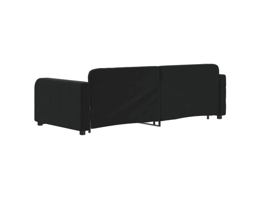 VIDAXL - Lit de jour avec gigogne et tiroirs noir 90x200 cm velours