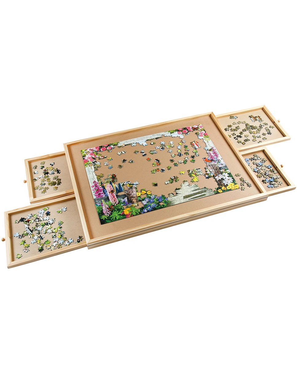 Puzzle-Tisch mit 4 Laden für Puzzles bis 1.500 Teilen