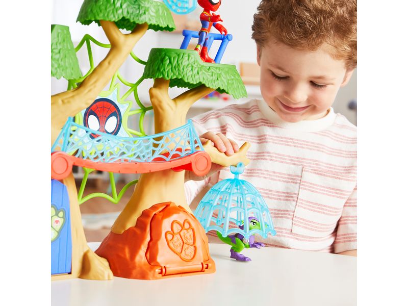 MARVEL Spider-Man Playset Spidey and his amazing friends Dino Webs Treehouse