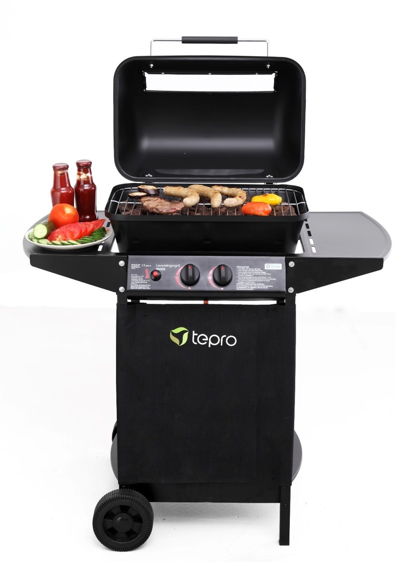 TEPRO Lavastein-Gasgrill IRVINE - schwarz - 508C