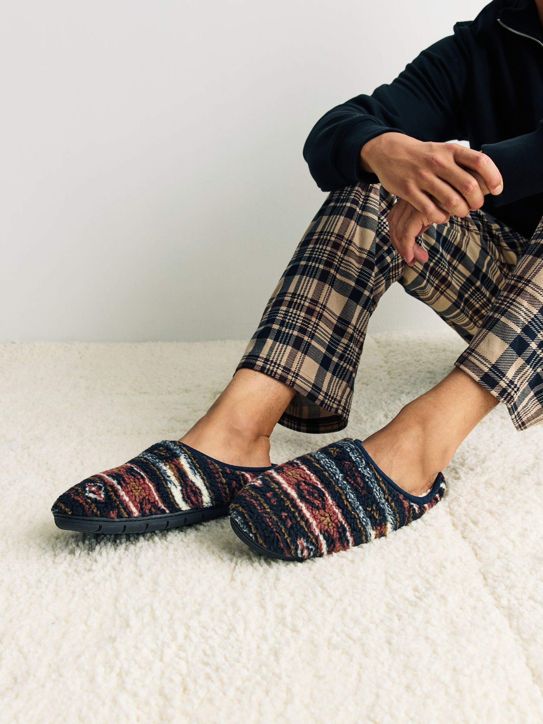 Grijs - Borg Patterned Slippers