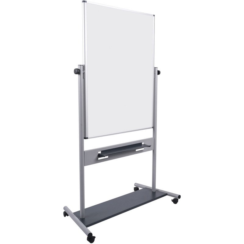 Tableau blanc pivotant evolution emaille gris 90 x 120 cm Bi-Office