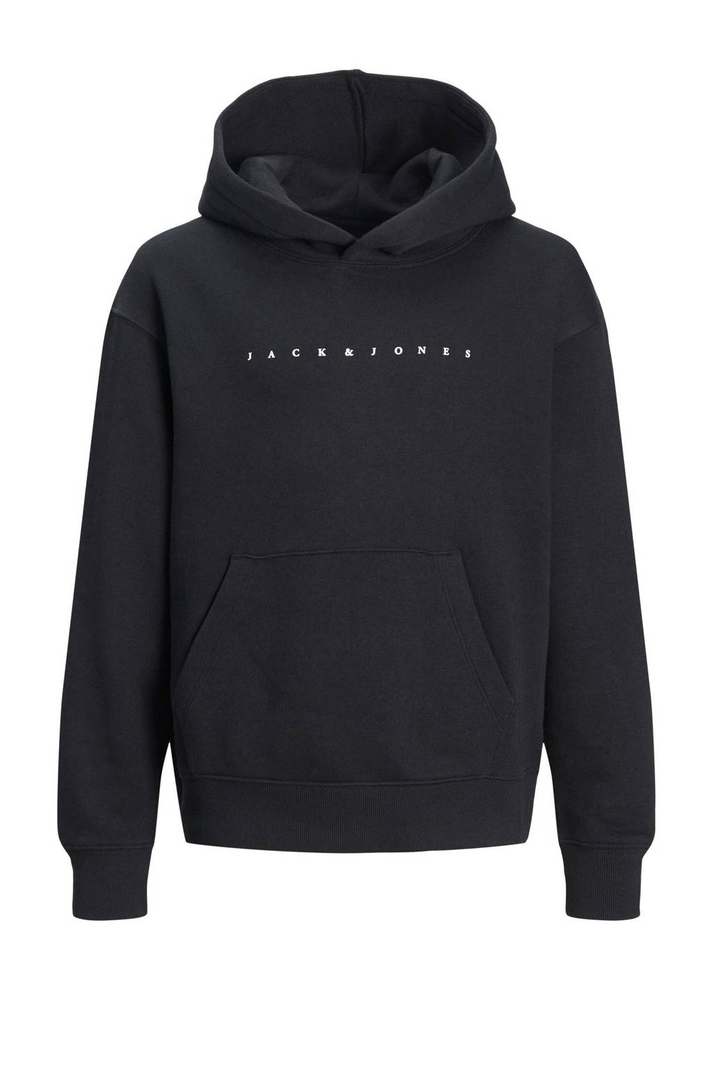JACK & JONES hoodie JJESTAR met logo zwart