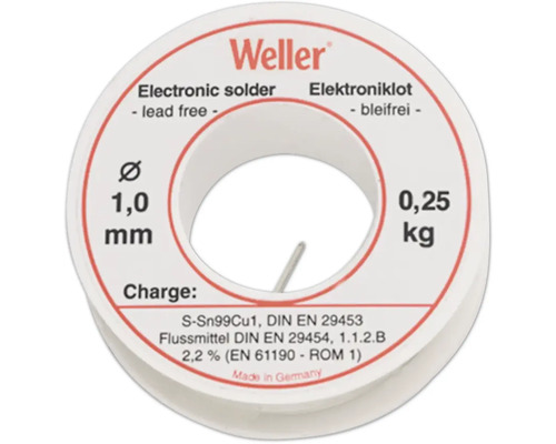 Weller EL99/1-250 T0054025299 Elektronisch soldeer, loodvrij, EL99/1, 250 g, Ø 1,0 mm