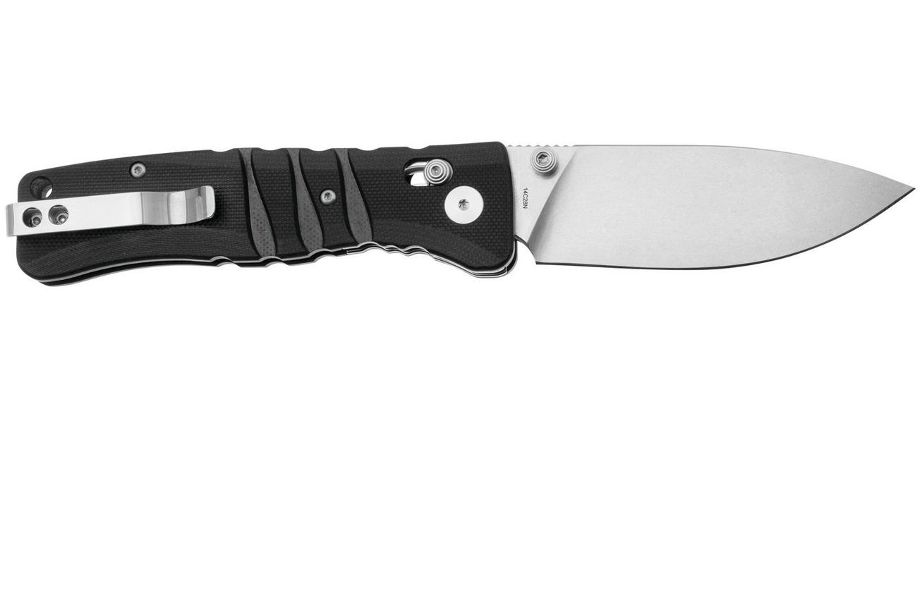 QSP Knife Ripley QS160-A1 Stonewashed 14C28N Black G10, zakmes, Keanu Alfaro design