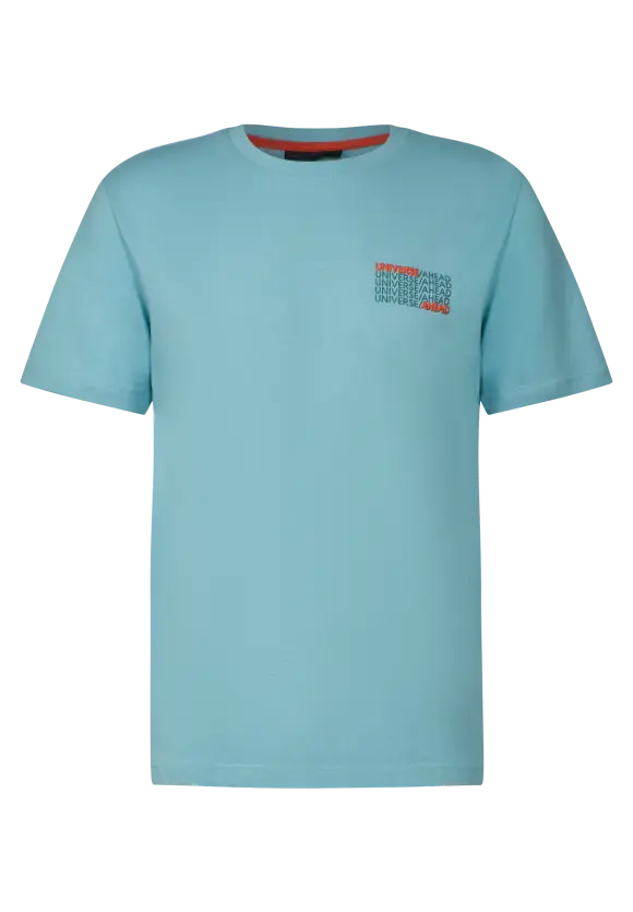 T-Shirt mit Brustprint - aurora turquoise