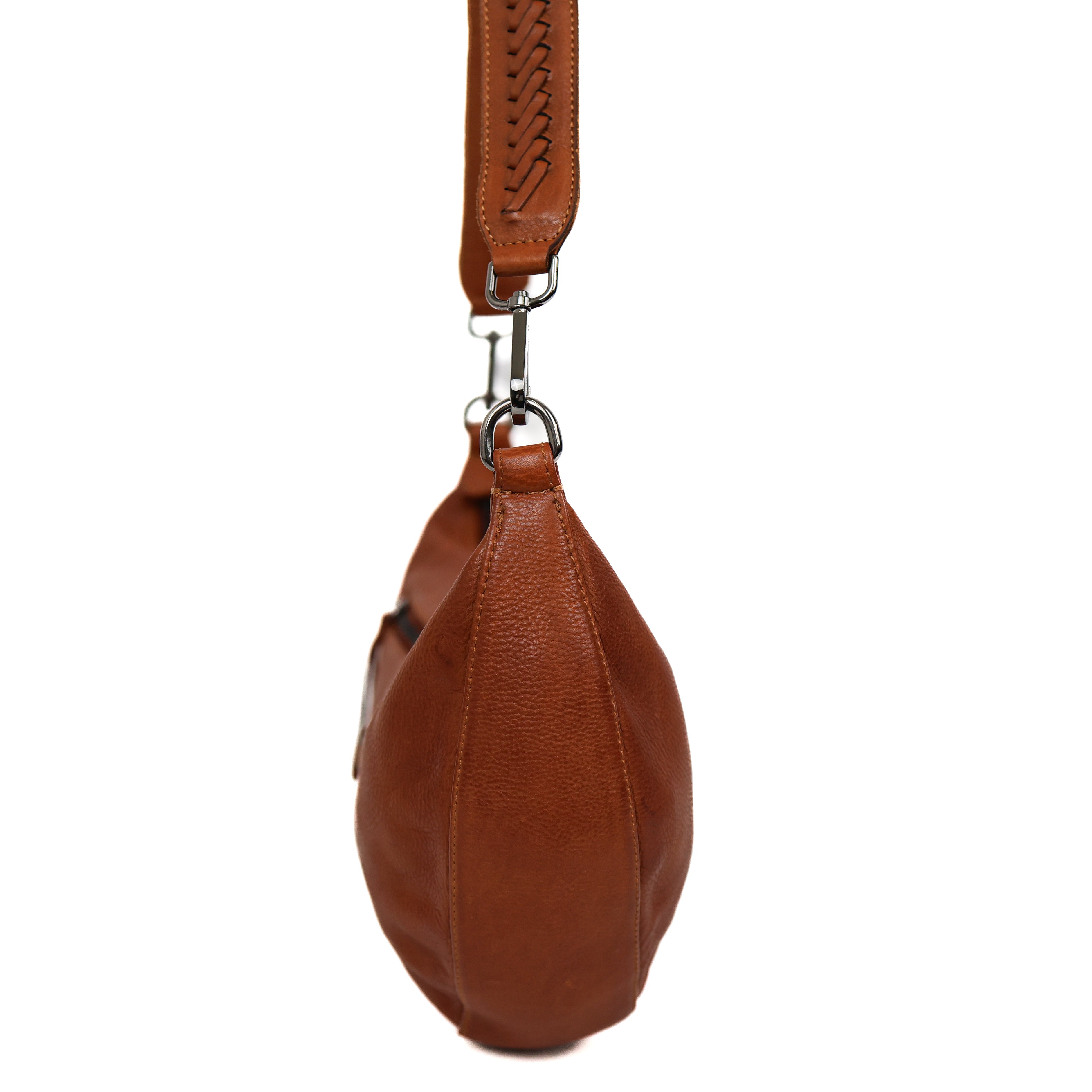 Middelgrote buideltas 'Ilse' cognac Cognac