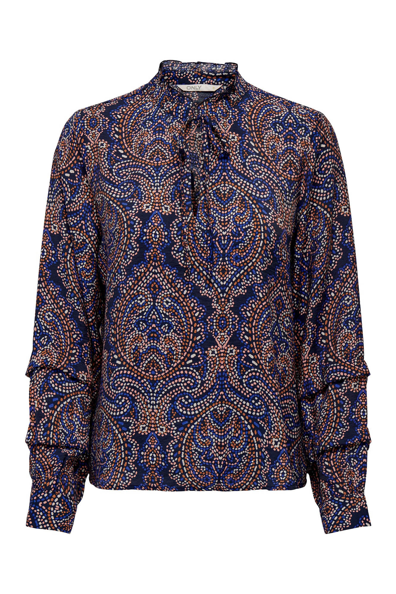 Blusa estampada com laço