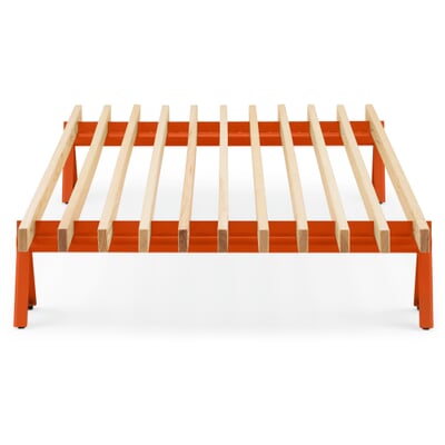 Bett Simplon - 90 cm, RAL 2001 Rotorange