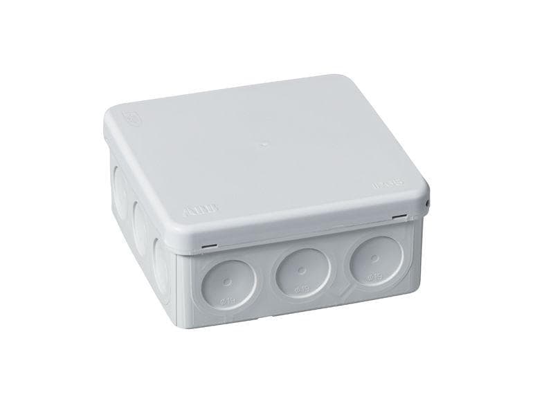 ABB Abzweigdose Ensto AP, nass IP65, Grau 100 x 100 x 45 mm Aufputz Nass-Abzweigdose IP65 mit 10 Einführungen