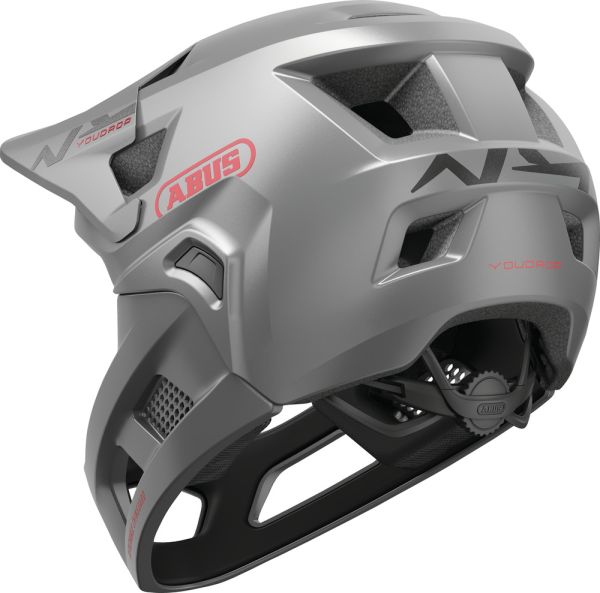 Abus YouDrop FF Junior Fullface Hjelm, Ti Silver