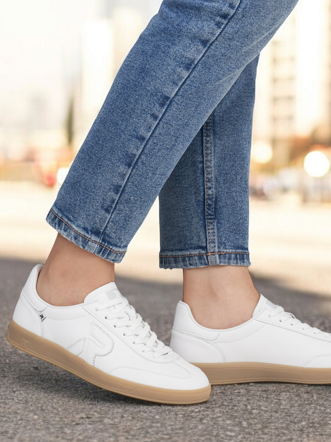Rieker San Diego Leather Sneaker Women White
