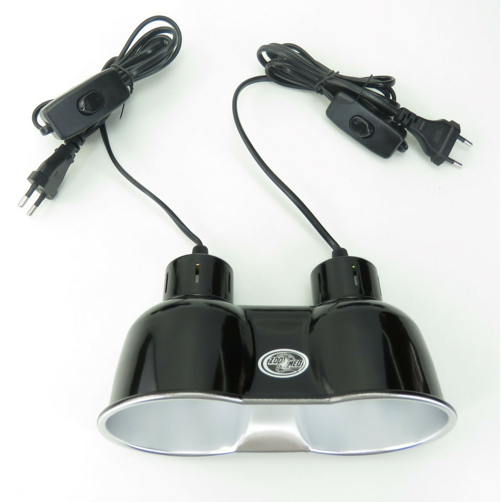 Support de lampe double nano lf-36e combo dome 80 w max total pour terrariu