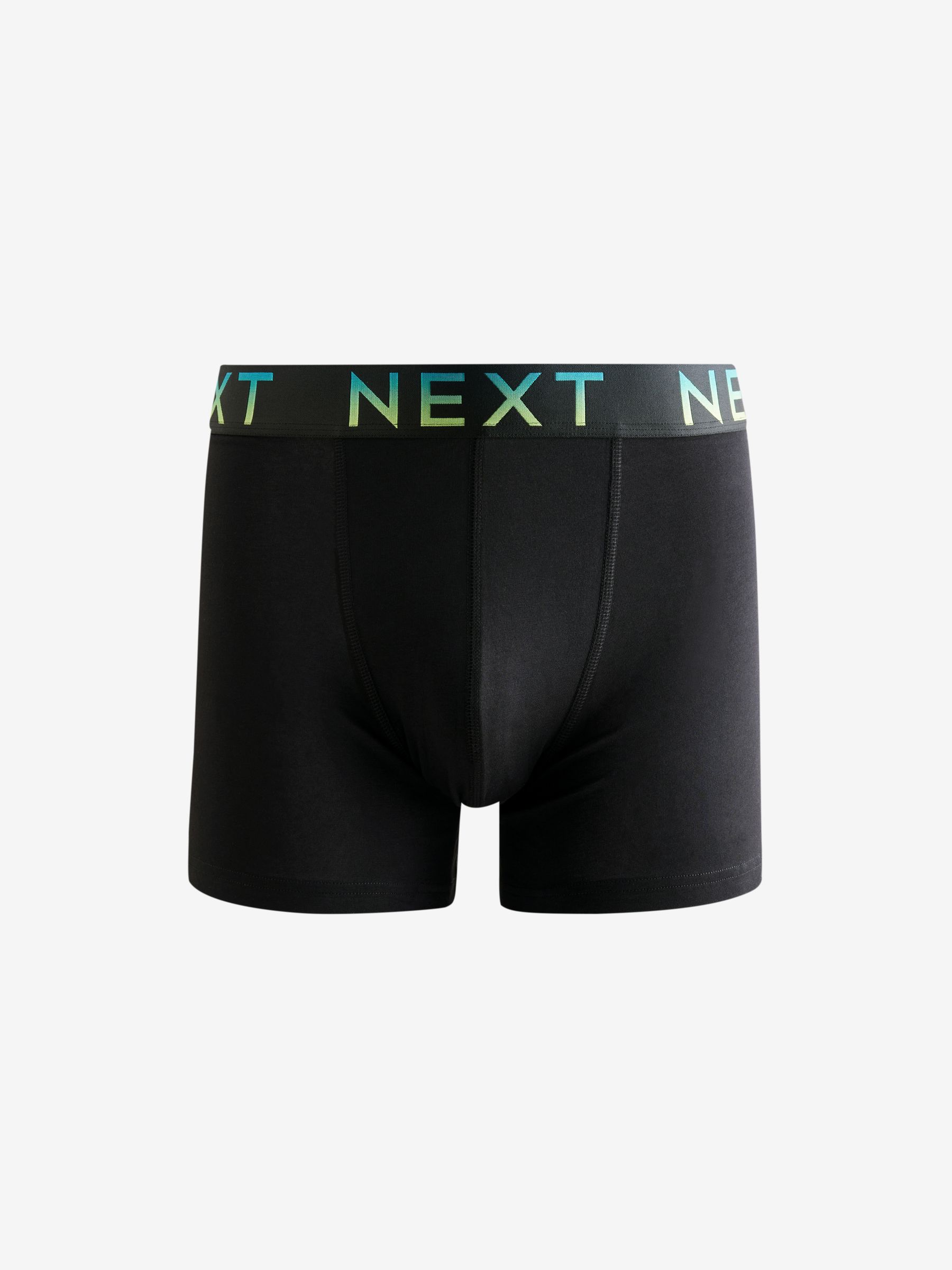 Zwart met ombré gekleurde taillebanden - Katoenrijke trunk boxershorts verpakking van 10