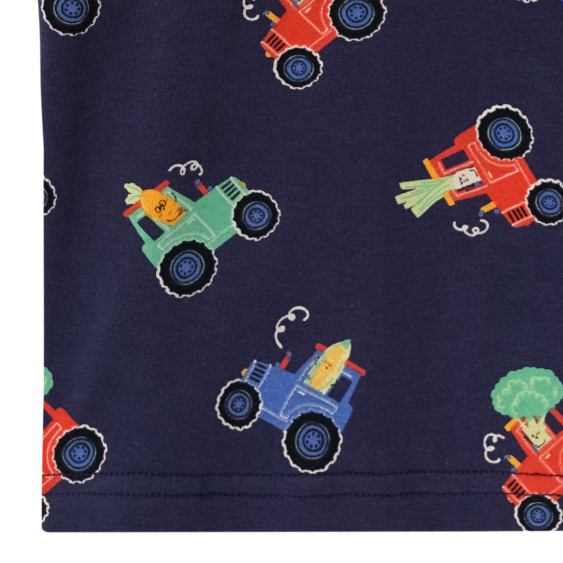Topomini Baby T-Shirt mit Traktor-Allover dunkelblau
