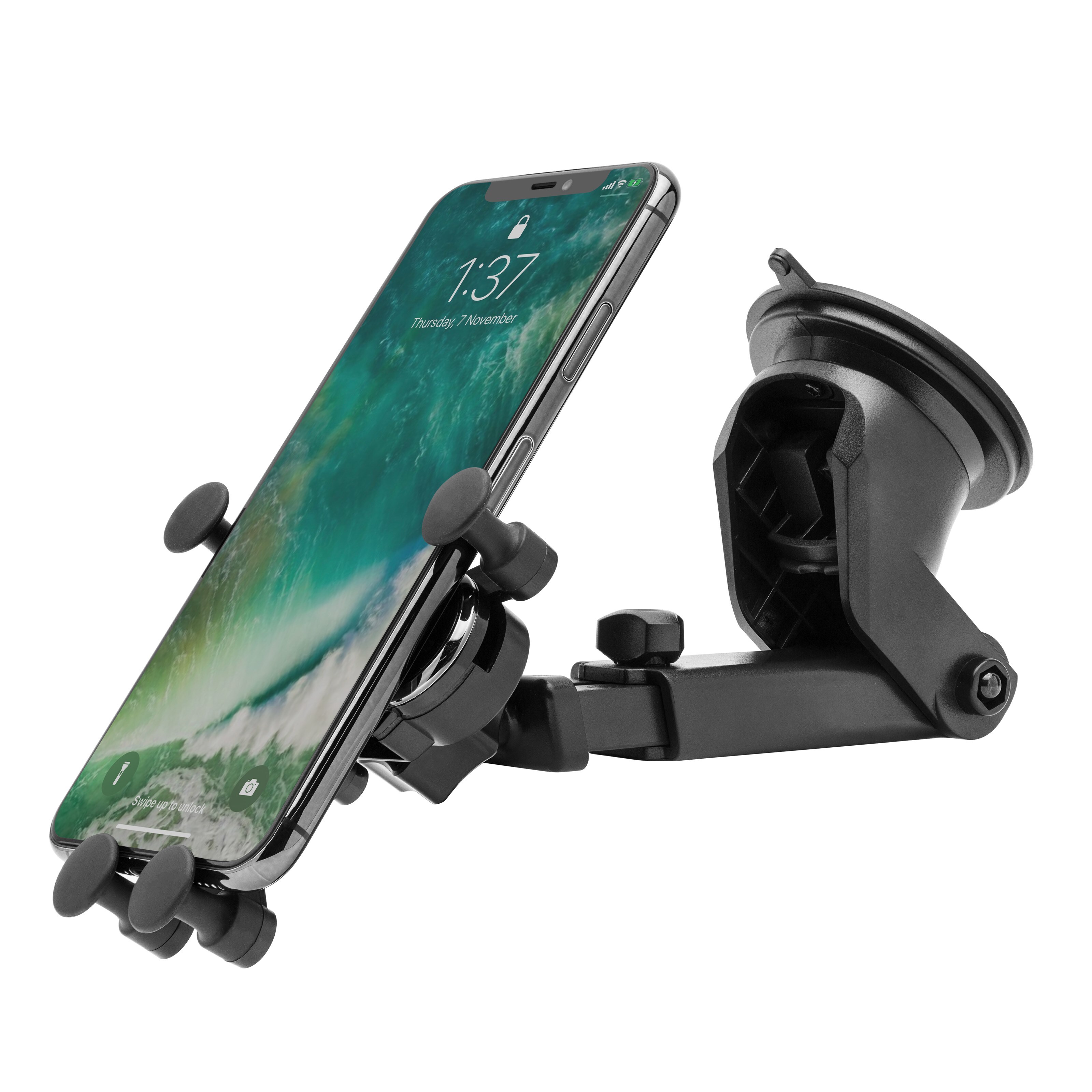 Linocell Mobilholder med hurtigfeste for frontrute