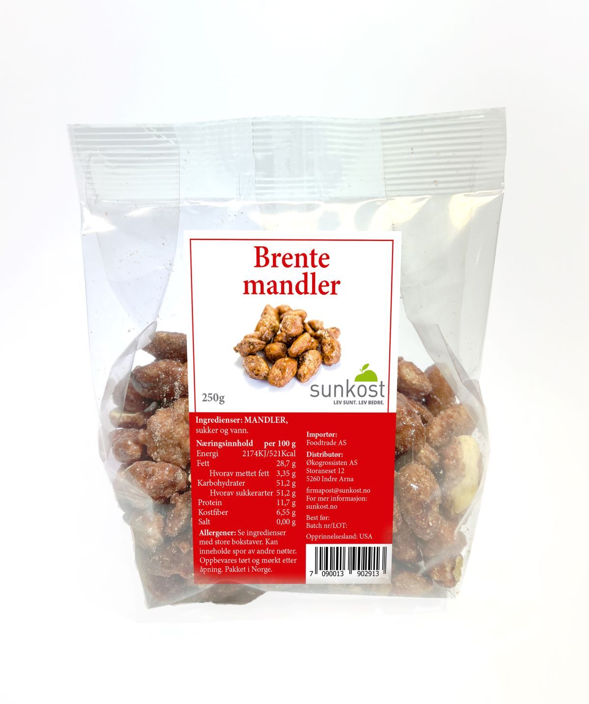 Sunkost Brente Mandler 250g